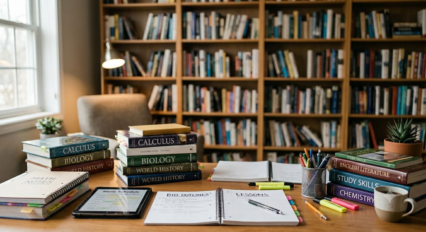 Organized study setup